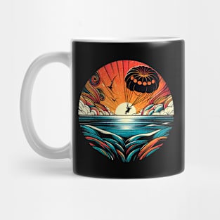 Parasailing Retro Vintage Design Mug